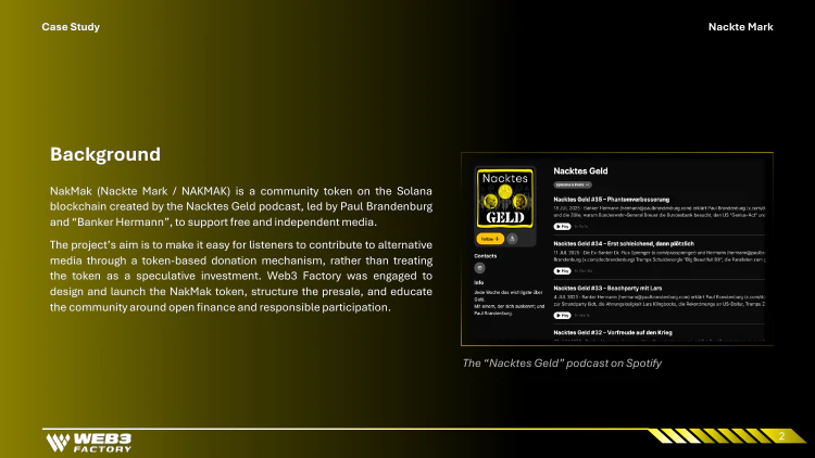 Nackte Mark client background and starting point