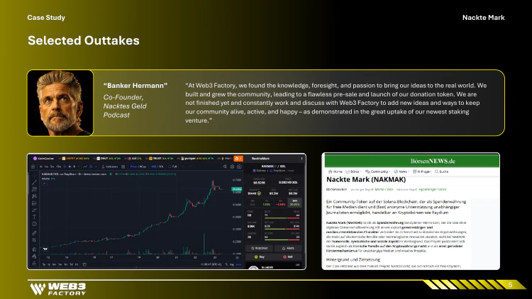 Nackte Mark client testimonial and project outtakes