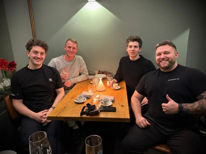 Web3 Factory team together at their Christmas dinner
